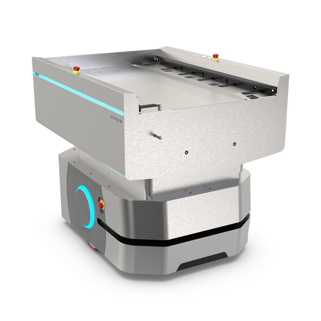 Mobile robot for sterilizer baskets and containers