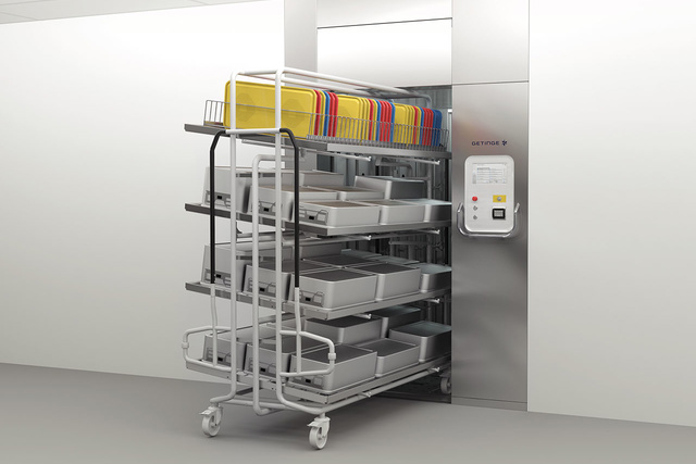 Getinge 9100-series helps you with your high-capacity reprocessing needs of utensils and surgical containers 